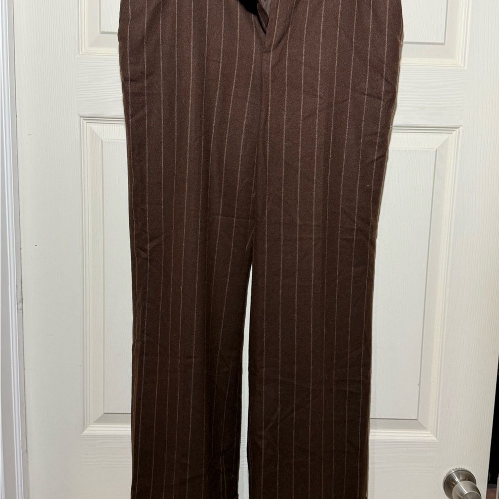 Ralph Lauren Brown Pinstripe Trousers